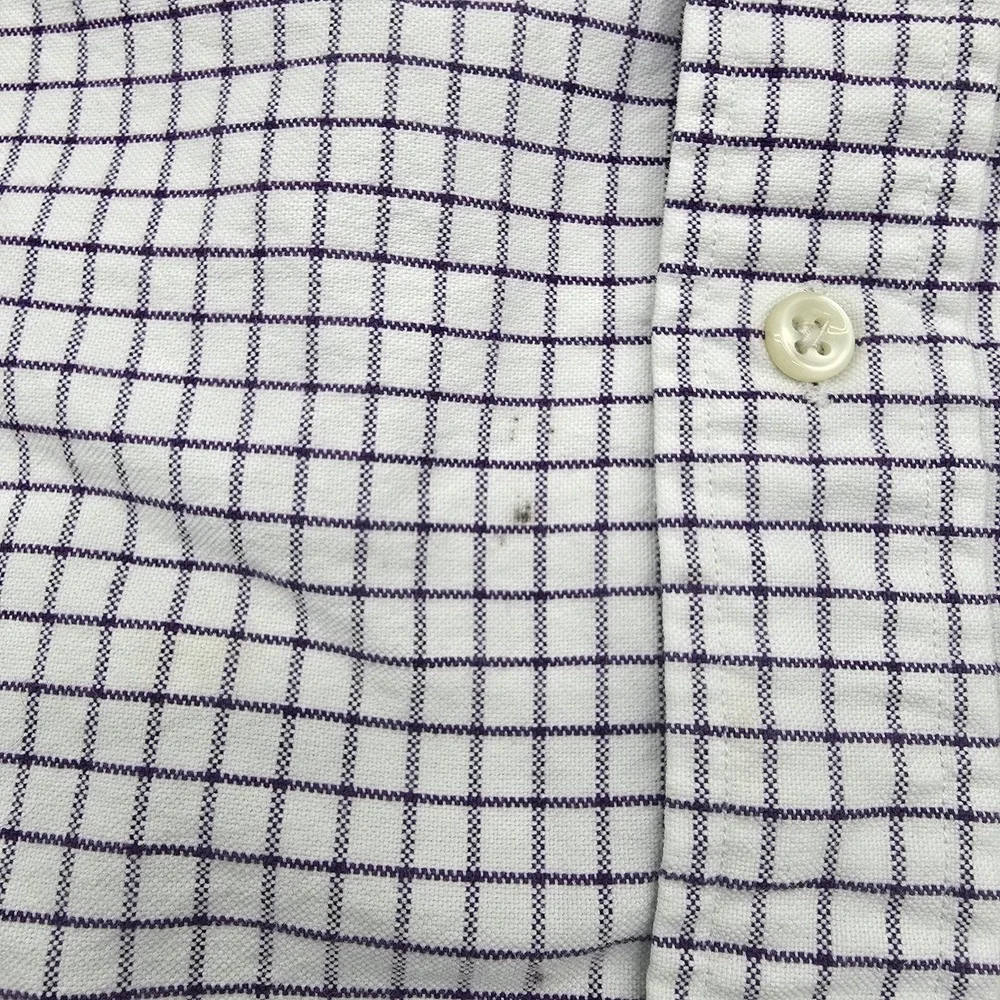 Ralph Lauren Blake Men's Medium Button Down Shirt Purple White Check Pony